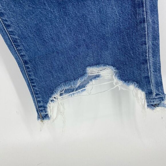 DL1961 Women's Blue Five Pocket Raw Hem High Rise Wide Leg Slate Jeans Size 25 - Picture 4 of 10